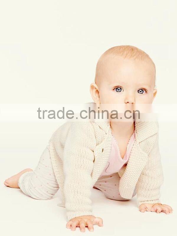 Soft Knit Baby Girls Sweater Double-Breasted Cardigan