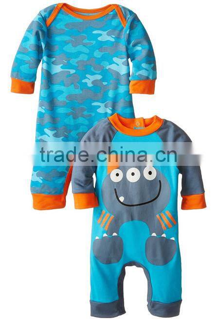 Printed autumn wear long sleeve custom infant organic wholesale newborn baby cotton clothes import china