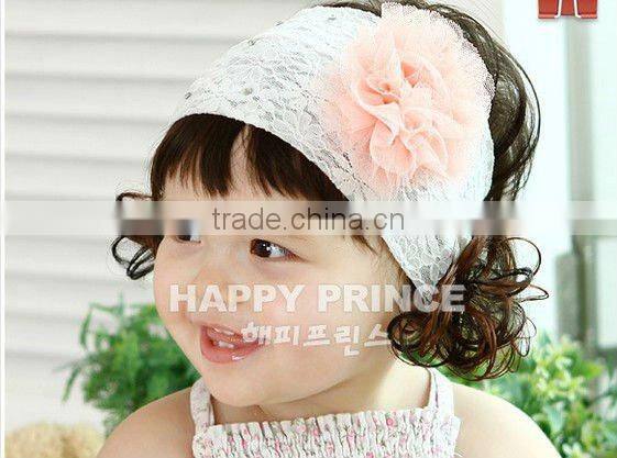 Baby Hair Band Infant Head wrap Feather Flower Headband