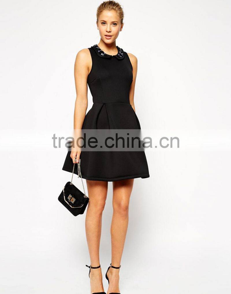 Premium Skater Dress in Structured Bonded Fabric with