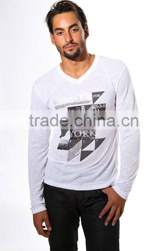 T-shirt printing for Fashion man custom welcome round neck