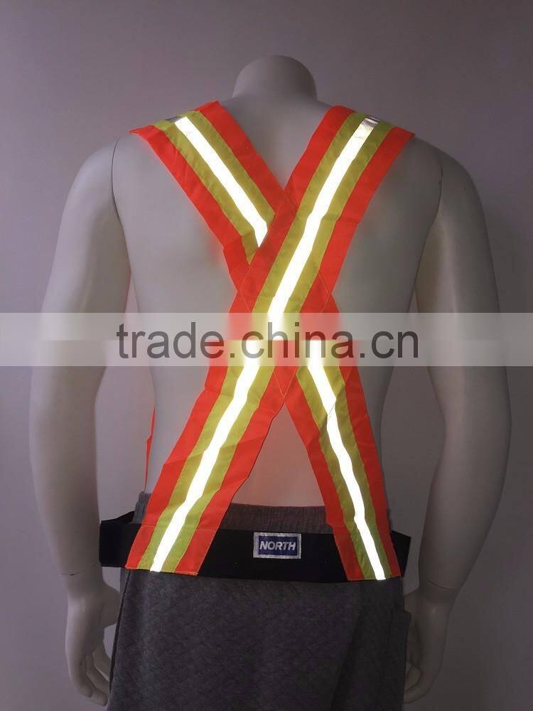 Nylon material reflective work safety man belt with contrast color