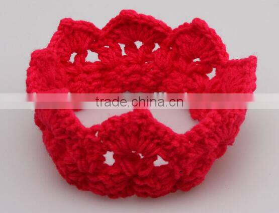 crown design baby crochet headband, knitting crown baby headband