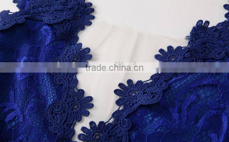 Fashion Deep V Neck Backless Maxi Long Dresses Lace Sexy Women Prom Dress for Sale