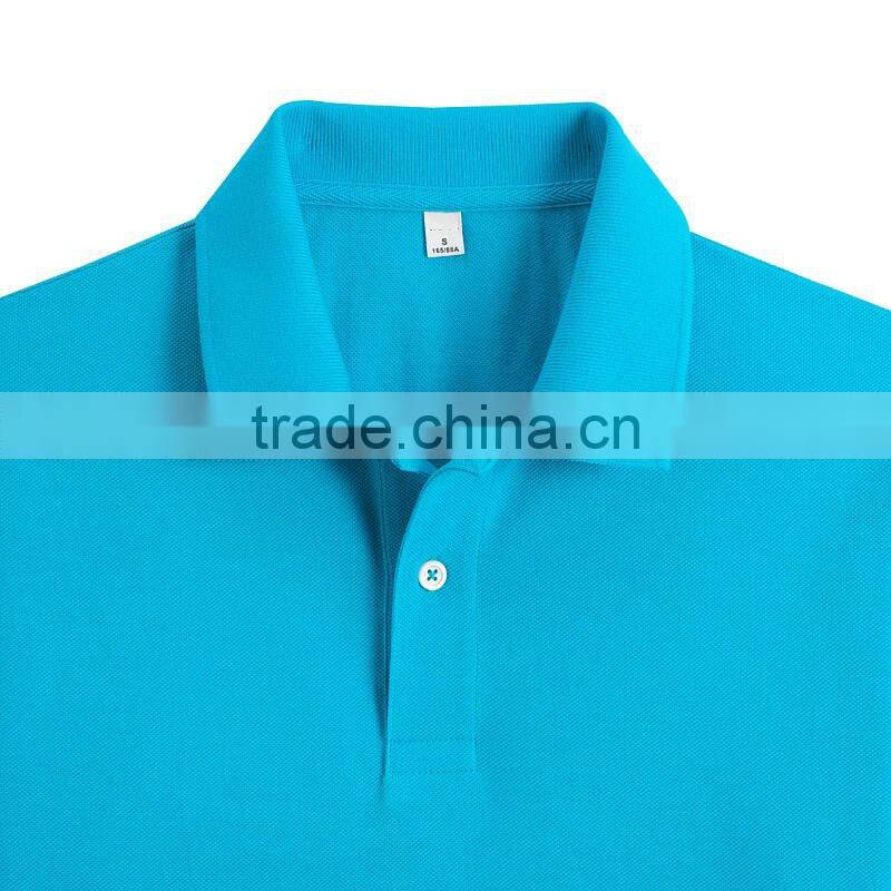 royal blue workwear polo neck shirt in pique cotton