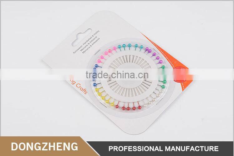 Hot sale multi colour sewing accessory round pearl head pin for ornament