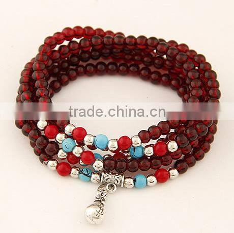 2017 hot sell wholesale Fashion jewelry Imitation of garnet bracelet