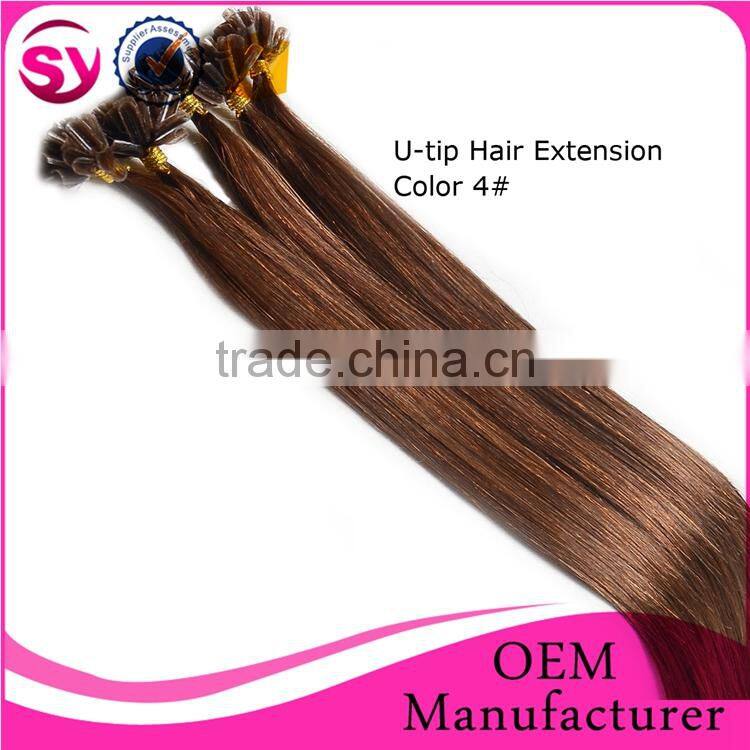 Xuchang Hair Factory Wholesale Price Remy U Tip Keratin Human Hair Extension, 100 Human Hair Extension Wholesale In The Stock