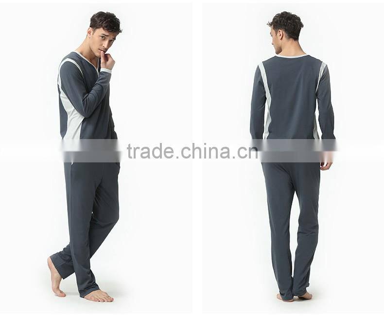 China Supplier Quality Qianxiu Long Sleeve Casual Men Night Wear For Wholesale