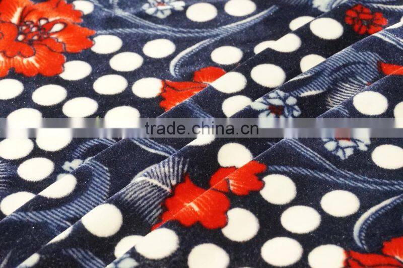 printed spun velvet fabric for toy