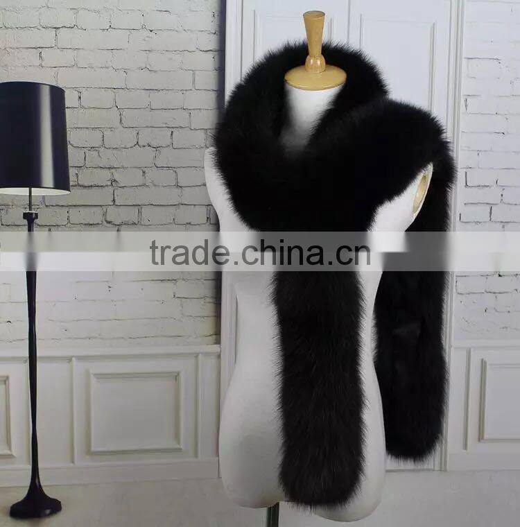 YR478 Top Quality Genuine Fox Fur Luxury Long Boa Scarf