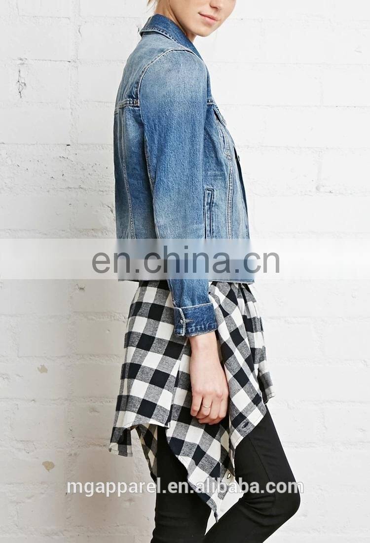 china factory supply long sleeve classic denim jacket women cheap wholesale