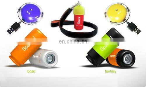 promotional gift mini LED flashlight Torch USB with lanyard