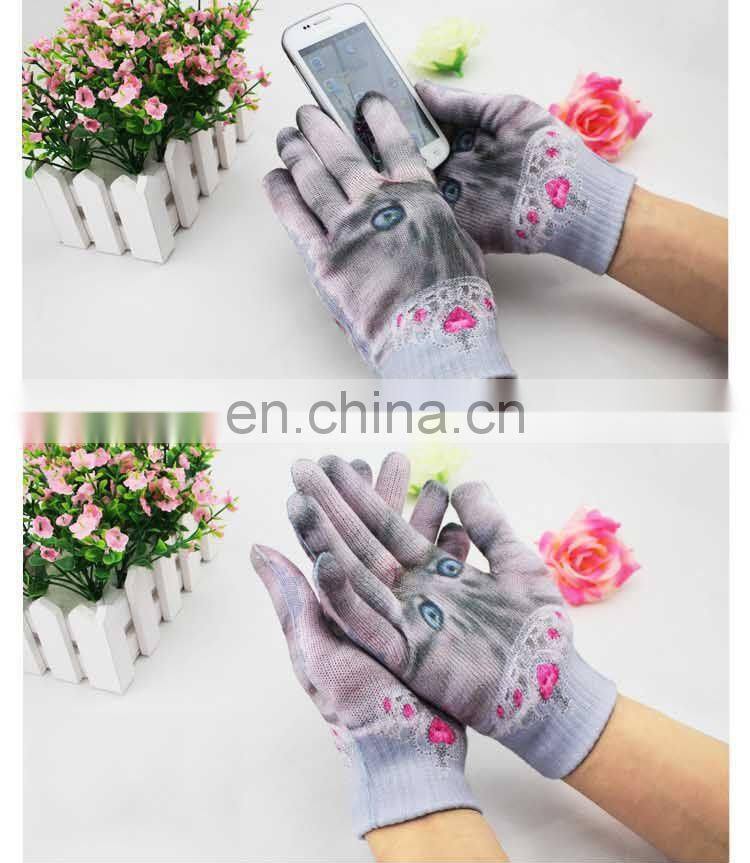 Animal pattern touch gloves,wholesale alibaba