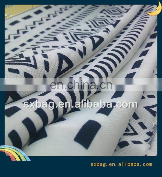 FDY polyester printed digital custom knitting fabric Jersey for lady dress garment