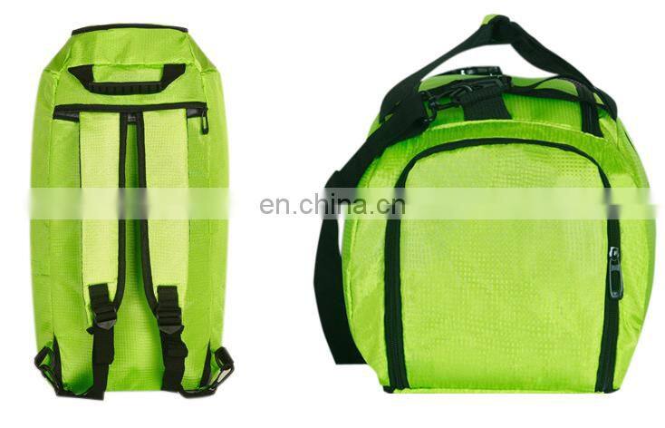 Custom shoulder bag long strap sport bag leisure gym bag turns into backpack