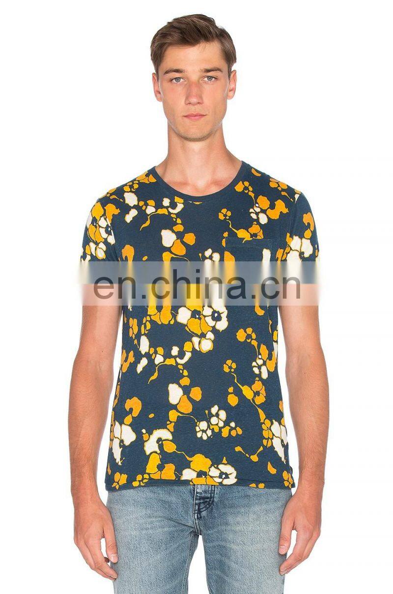 men high quality custom printing design compressed t-shirt