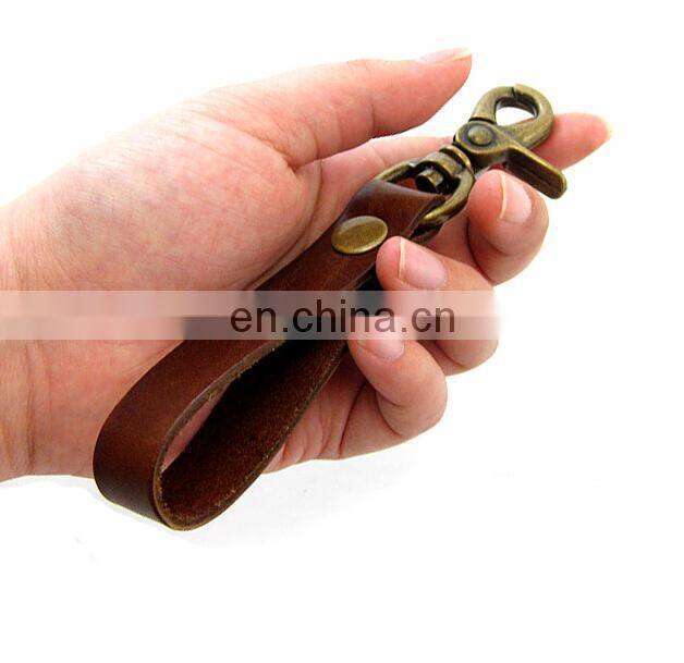 CUSTOM VINTAGE STYLE KEYRING CARABINER KEYCHAIN LEATHER
