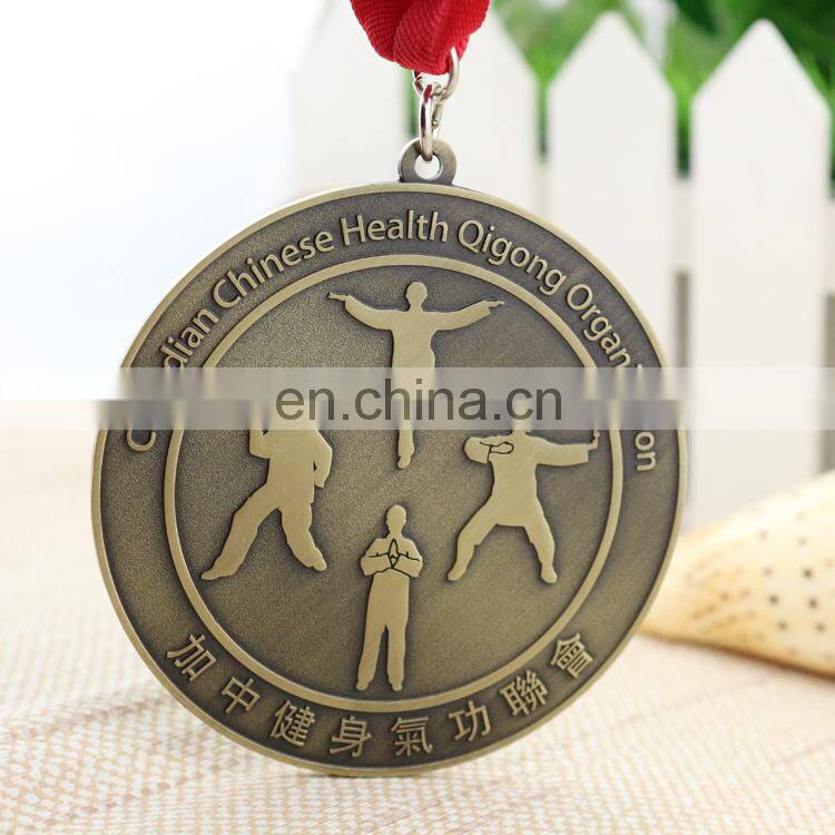 Custom round metal medal sport club medal wholesale