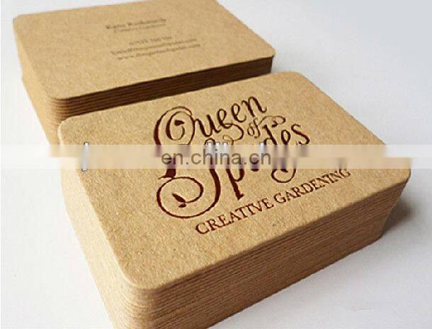 Embossed recycled kraft paper business cards
