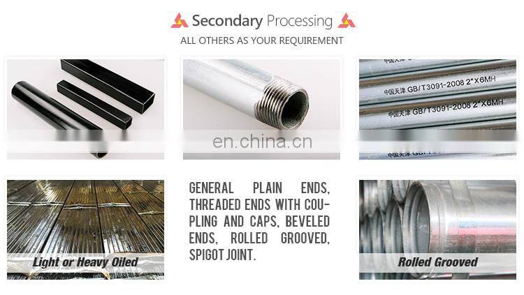 API 5CT Q195-Q345 ERW steel pipe/black steel pipe/carbon steel pipe