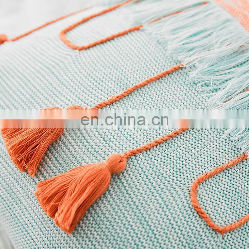 i@home Nordic ins contrast fringed side home sofa cushion pillow