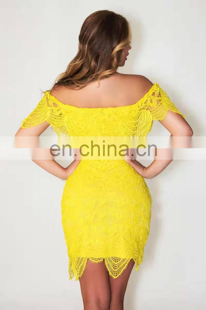 Fashion women sexy tight lace dress