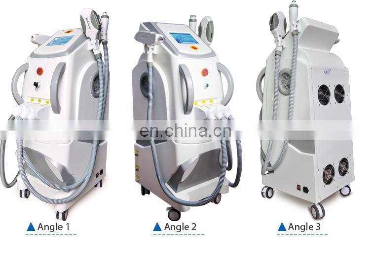 Multifunctional Beauty Equipment Cold System RF Skin Tightening IPL E-light SHR Hair Removal Laser Tattoo Removal Machine