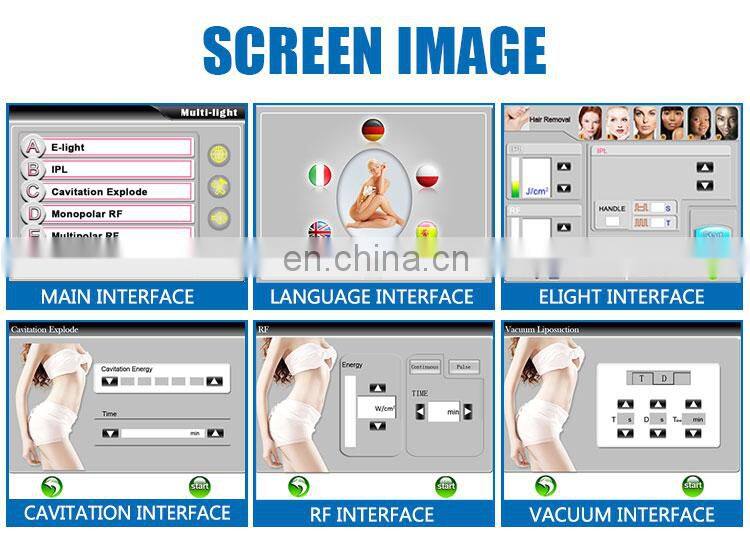 6-in-1 body slimming machine& beautifying machine cavitation+Vacuum+Rf