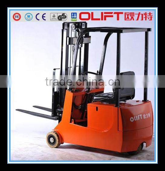 1 ton capacity small 3 wheels electric forklift with good reliablility