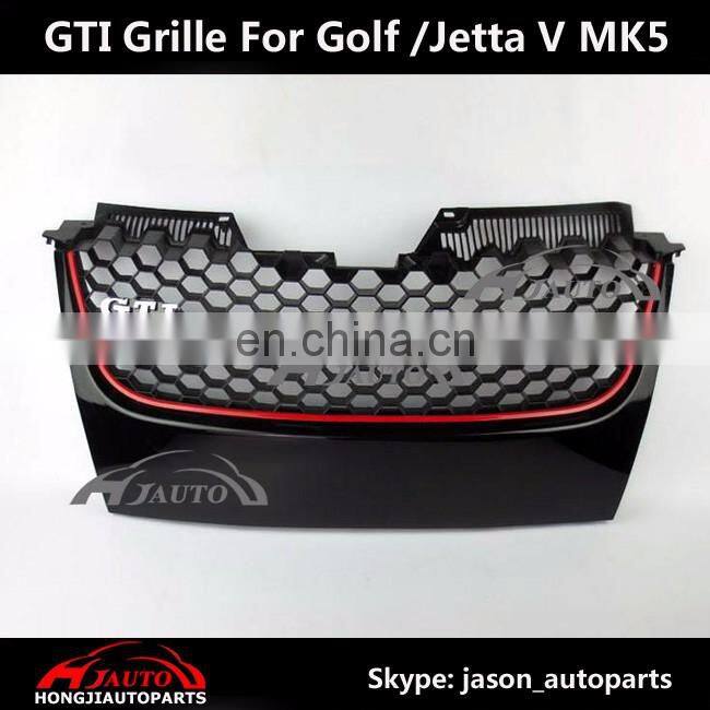 Front Grille for VW Jetta 05 V GTI , GTI Grill Red Trim Line for Jetta Mk5