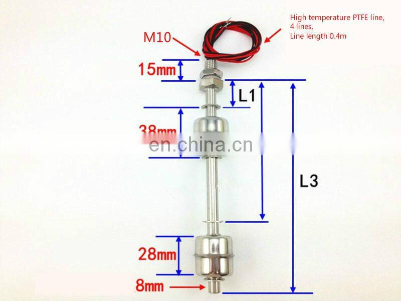 Float Switch Stainless Steel liquid water level sensor horizontal Double Ball float switch, Vertical installation switch