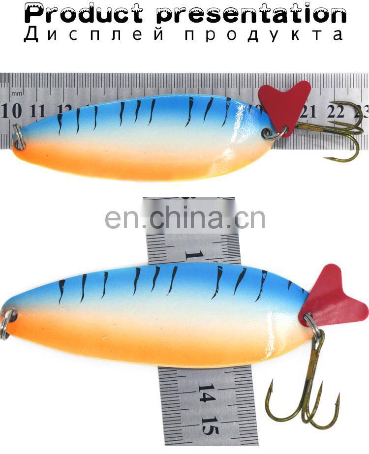 New design 32g Artificial baits rotating lure sequins metal sequin spinner spoon fishing lures