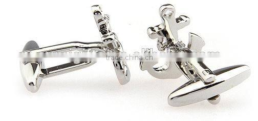 Wholesale anchor shaped metal cufflinks for men