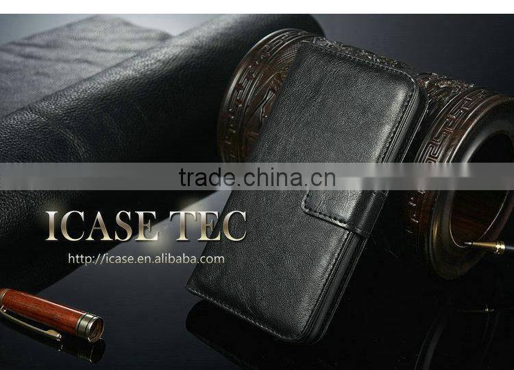 2 in 1 Crazy Horse Leather Wallet Case for Samsung Galaxy S6 Case Cover