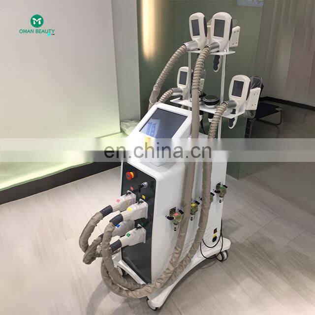 2021 best selling 5 handles multifunction cavitation fat loss slimming machine facial 360 cryolipolysis machine