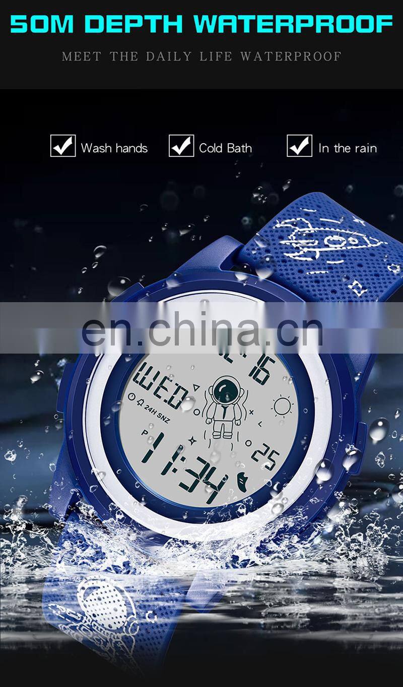SANDA 2122 Men Digital Watches Fashion Astronaut Waterproof Sport Led Men Wrist Watches