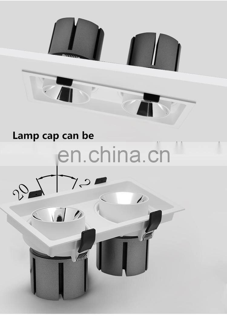 New Design Small High Brightness Small Down Lamp Indoor Residential 2*12W LED Linear Grille Light
