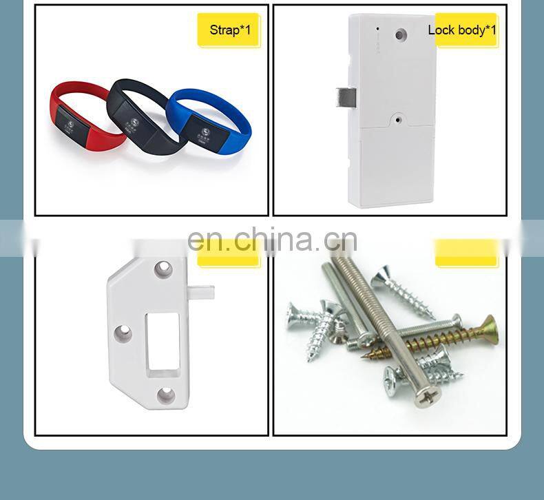 High Security Cabinet Door Lock Gym Spa Magnetic Panel Latch Card Rfid Hidden digital Cabinet Locker Lock With Free Bracelet