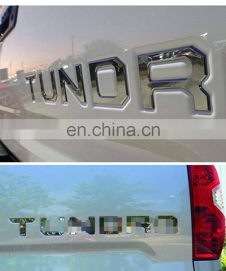 Chrome Trunk Tailgate Letter Insert 3D Sticker For Tundra 2014+