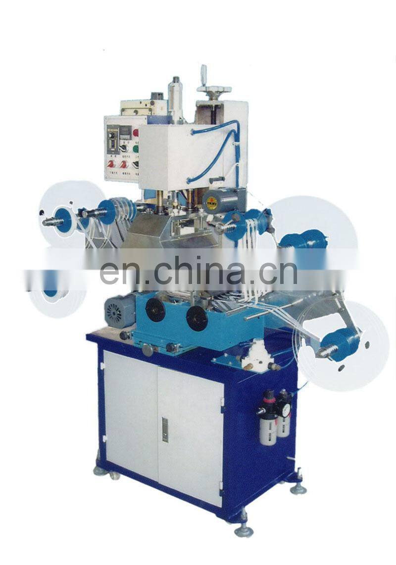 UT12 Fully Automatic Garment Elastic Ribbon Hot Foil Stamping Machine, Textile Fabric Satin Label Roll Heat Transfer Press