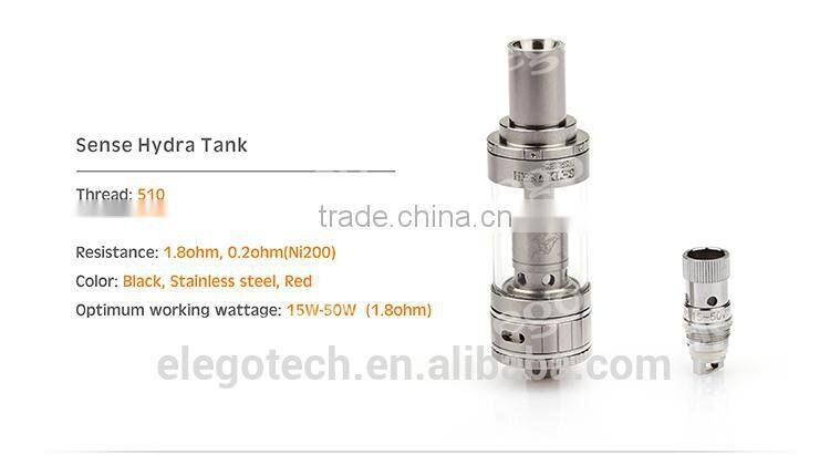 2015 Hot Selling 2ml TC Tank for Temperature Controlled Mod Original Sense Hydra Wholesale