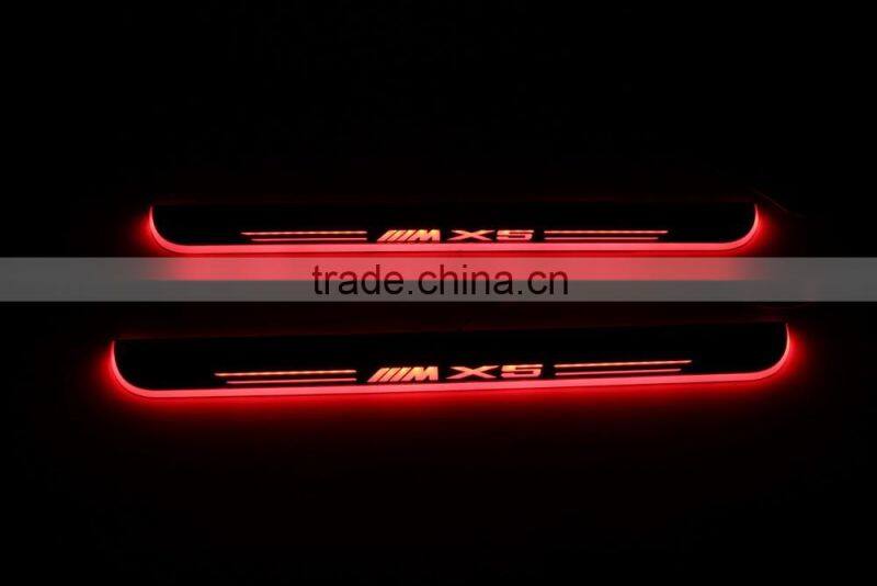 For E70 led moving flash sill scuff sill plate light new car styling door sill plate light auto spare accessory lamp