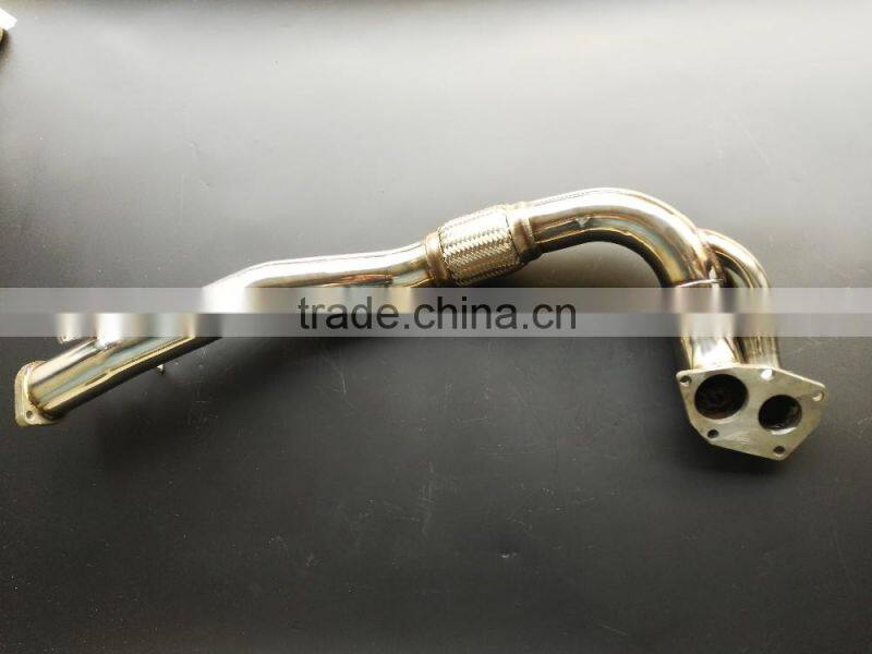 polished exhaust pipe stainless steel EVO8 exhaust downpipe