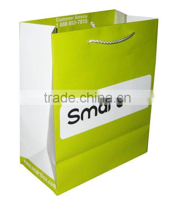 green hight quality paper shopping bag