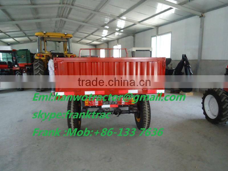 four wheel farm trailer with 3T loading capacity, 4 wheels, air brake, turning lights