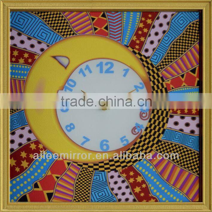 Small projection clock musical instrument clock