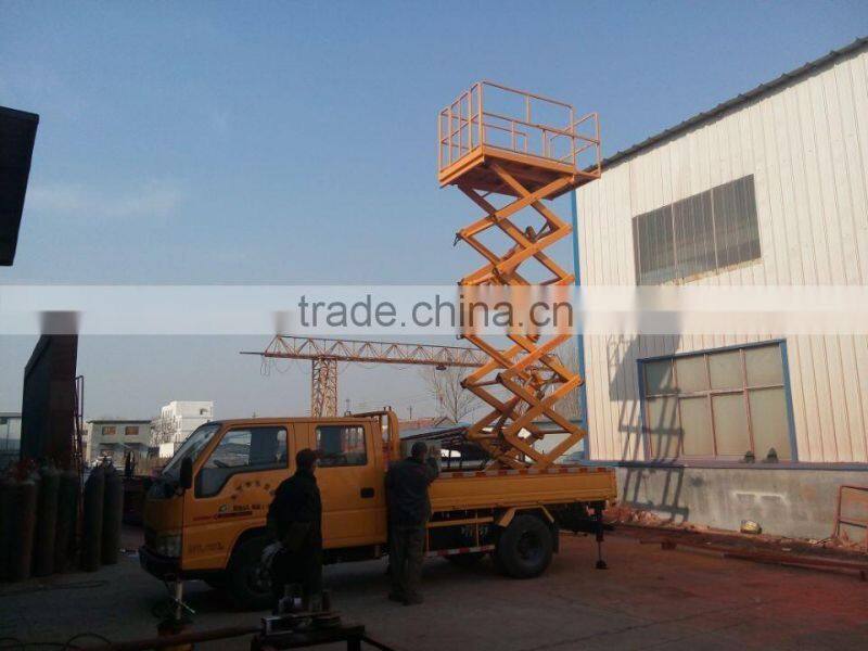 mobile hydraulic truck mounted scissor lifter/man lift work platform