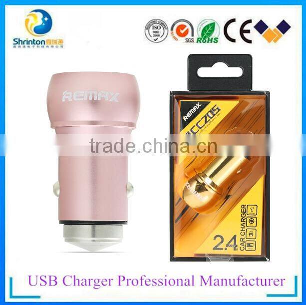 2015 New Design Dual USB car charger 5V 2.4A with the best competitve price