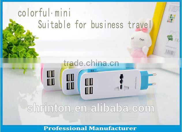 5V 4.2A 4 port USB travel charger. home charger with CE FCC Rohs